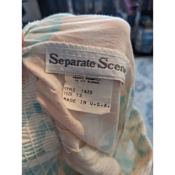 Vintage 80's Separate Scene Pastel Floral Skirt with Pockets - 12 - Made in USA - Picture 4 of 8